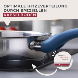 Fackelmann Bratpfanne Essential 24 cm Otel Inoxidabil Maner Ergonomic - Img 5