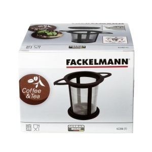 Fackelmann Dauerteefilter Filtru Ceai Din Otel Inoxidabil Cu Capac NegruArgintiu - Img 7