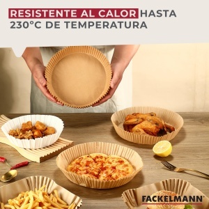 Fackelmann Hartie pentru Air Fryer 16 cm Antiaderenta Rezistenta la Temperaturi Inalte - Img 4