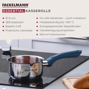 Fackelmann Kasserolle Essential 12 cm Otel Inoxidabil Ergonomic Albastru - Img 4
