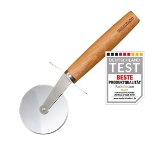 Fackelmann Pizzaschneider 21 cm Lama din otel inoxidabil Maner ergonomic din lemn de fag