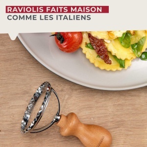 Fackelmann Ravioli Stempel Ergonomic Design Buchenholz Maner - Img 4