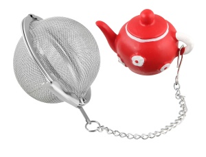 Fackelmann Teeball din otel inoxidabil cu atasament decorativ 75 x 4 x 5 cm - Img 3