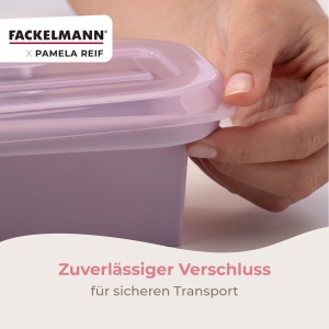 Fackelmann x Pamela Reif Set 2 Recipiente Congelare 250 ml Lavanda Silicon Rezistent - Img 4
