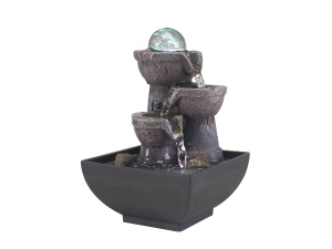 Fantana de Interior Beper P201UTP200 cu Iluminare LED, Design Modern, Negru - Img 2