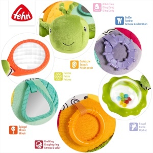 Fehn Activity Meeresschildkrote XL 043136 Jucarie pentru dezvoltare senzoriala si motorica 38x33 cm - Img 4