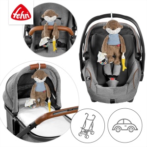 Fehn Activity-Otter - jucarie pentru abilitati motorii de agatat cu pandantive interesante pentru a prinde si a scoate sunete pentru bebelusi si copii mici de la 0+ luni - Img 5