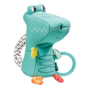 Fehn Giess-Krokodil 050073 Jucarie de baie pentru bebelusi si copii material impermeabil 16 cm