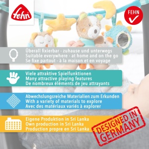 Fehn Kinderwagenkette Flamingo 042337 Jucarie Interactiva pentru Bebelusi 0 luni - Img 6