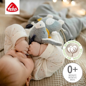 Fehn Natur Mini Jucarie Muzicala Esel 052015 Melodie Brahms Wiegenlied Bumbac Organic - Img 3