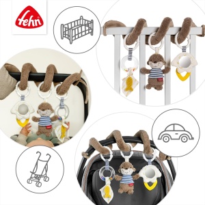 Fehn Otter Theo Spirala de Activitati pentru Bebelusi 35 cm cu Ratusca Oglinda si Elemente Interactive - Img 5