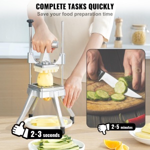 Feliator legume si fructe VEVOR lame din otel inoxidabil maner ergonomic baza antiderapanta - Img 3