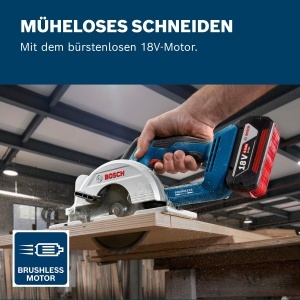 Feronerie circulara Bosch GKS 18V-51, motor burstenlos, 18V, 140 mm - Img 2