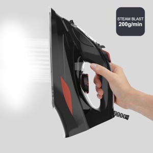 Fier de calcat BlackDecker BXIR3000E 3000W Talpa ceramica Abur vertical - Img 5