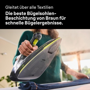 Fier de calcat Braun FreeStyle 7, putere mare, ergonomic, negruverde - Img 6