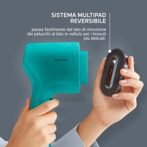 Fier de calcat cu abur Rowenta DR2024 Pure Pop, vertical, portabil, pentru calcarea si dezinfectarea parului, cu sistem reversibil, incalzire rapida, putere 1300 W, culoare verde 1 - Img 5