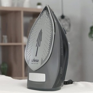 Fier de calcat cu abur Ufesa Steam Tech 2400, W, Steam Burst, Max. 120 g, Constant 0 - 30 g/min, Talpa ceramica, Sistem dublu anti-calcar, Anti-picurare, Negru, Exclusiv - Img 4