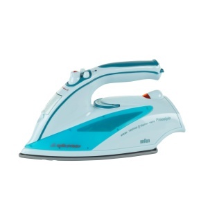 Fier de calcat pentru copii Theo Klein 6245, cu functie de spray si LED, 24 cm