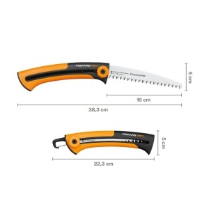 Fierastrau de mana Fiskars Xtract SW73 lama retractabila 16 cm pentru lemn proaspat NegruPortocaliu - Img 3