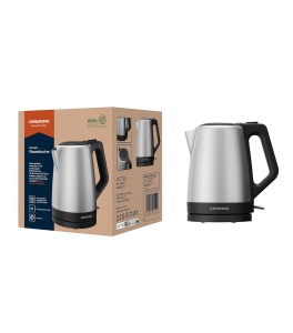 Fierbator apa Grundig WK 4420 L, 2200 W, 1.7 l, inoxnegru