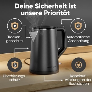 Fierbator apa ProfiCook PC WK 1290, 1.5L, 2200W, inox mat - Img 5