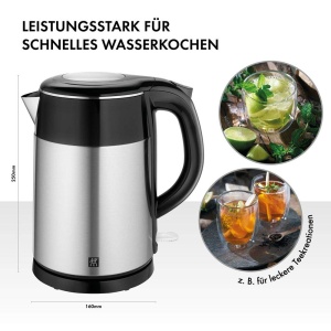 Fierbator apa ZWILLING 1,2L 1550-1850W inoxnegru - Img 2