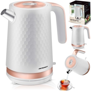 Fierbator de apa Berdsen 1,7 L 2200 W Alb Gold Mat - Img 6