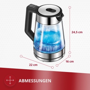Fierbator de apa MPM MCZ-116 1,7L 2200W cu LED, reglare temperatura 50-100C - Img 3