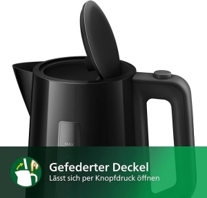 Fierbator de apa Philips HD931820, 1.7 L, negru, cu sistem de siguranta - Img 5