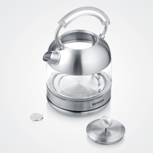 Fierbator de apa SEVERIN WK 3459, 1,7L, 2400W, design retro, sticla si inox - Img 6