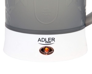 Fierbator de calatorie din silicon ADLER 0,6 L, maner rabatabil, putere 750 W, alb - Img 6