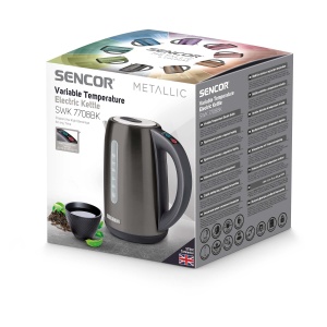 Fierbator electric Sencor SWK 7708BK, 1,7 l, putere 2150 W, otel inoxidabil, temperatura variabila - Img 7