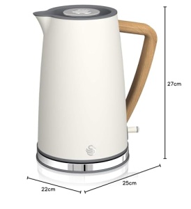 Fierbator electric Swan Nordic, 1,7 l, 2200 W, alb - Img 12