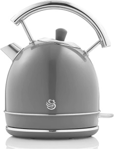 Fierbator electric Swan Retro, 1.8L, 3000W, design vintage, gri