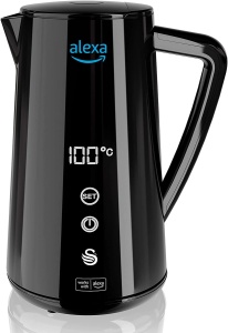 Fierbator inteligent Swan Alexa SK14650BLKNEU, 1,5L, 1800W, negru