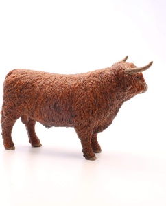 Figurina Bovine Schleich Hochland Bulle 13919, 14 x 6 x 8 cm, Detaliu Realist - Img 7