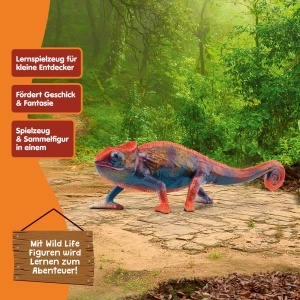 Figurina Chamaleon Schleich WILD Life 14858, Detaliu Autentic, 10 x 3 x 5 cm - Img 8