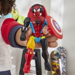 Figurina de actiune MixMashers Marvel Spider-Man, 12 cm, cu accesorii - Img 4