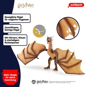 Figurina Dragon Ungar Hornschwanz Schleich 26 x 40 x 20 cm, Detaliu Ridicat - Img 4