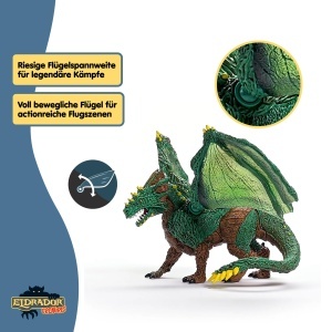 Figurina Dschungeldrache Schleich 70791 28 x 17 x 11 cm pentru copii de la 7 ani - Img 5