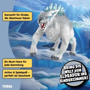 Figurina Eisluchs Schleich 70856, 16 x 6 x 9 cm, Gletscherblau si Schneewei - Img 6