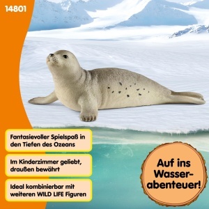 Figurina jucarie foca Schleich WILD Life, 11 x 7 x 4 cm, detalii realiste - Img 3