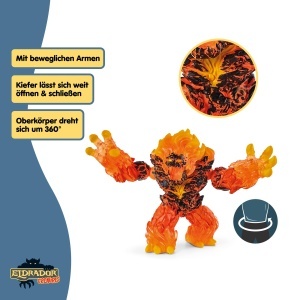 Figurina Lavademon Schleich ELDRADOR 70145, 23 x 8 x 14 cm, cu detalii colorate - Img 4