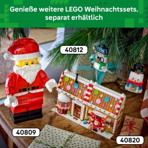 Figurina LEGO Mos Craciun 40820, 27 cm, 761 piese, decoratiune festiva - Img 8