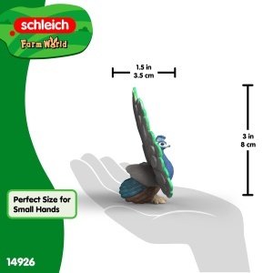 Figurina Pui de Paun Schleich Farm World 14926, 11 x 8 x 4 cm - Img 6