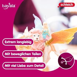 Figurina Schleich BAYALA - Elfa pe leu zburator, 25 x 8 x 19 cm - Img 3