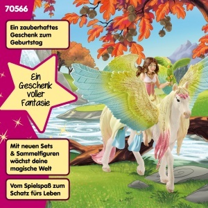 Figurina Schleich BAYALA Surah cu Pegasus Stralucitor, 3 Piese, pentru Copii de la 5 Ani - Img 4