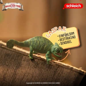 Figurina Schleich Caspar 14911 10 x 5 x 6 cm Chamaleon stralucitor - Img 3