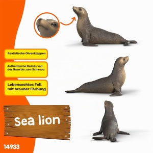 Figurina Seelowe Schleich 14933, 11 x 10 x 7 cm, Detalii Realiste - Img 2