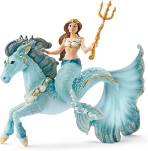Figurina Sirena Eyela Schleich BAYALA, cu cal de mare, 3 piese - Img 7